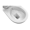 Sanicare wc suspendu avec réservoir de bidet intégré et siège rondo slim 53.5x36cm céramique blanche SW419774