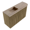 Mondiaz JOYA-DLUX Meuble de salle de bains - 71,6cm - arrondi droit couleur Dusk - Vasque FAYE position gauche Sans trou de robinet couleur Saba SW1426081