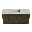 Mondiaz JOYA-DLUX Meuble de salle de bains 80cm - couleur Shadow - Vasque FAYE position Milieu 1 trou de robinet couleur Glace. SW1426213