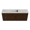 Mondiaz JOYA-DLUX 100cm toiletmeubel - kleur Walnut - Wastafel FAYE positie Midden 1 kraangat kleur Glace. SW1422380