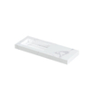 INK Pitch wastafel - 120x45x9cm - 1 wasbak links - 0 kraangaten - drain keramiek Statuario glans SW693407