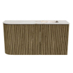 Mondiaz JOYA-DLUX Meuble de toilette 81,6cm - arrondi gauche couleur Dusk - Vasque FAYE position Droite 1 trou de robinet couleur Frappe. SW1423097