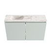 MONDIAZ TURE-DLUX Meuble WC 80 cm Greey. Lavabo EDEN Frappe position gauche. Avec 1 trou de robinet. SW1102793