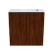 Mondiaz JOYA 40cm meuble de salle de bains - couleur Ruby - Lavabo FAYE position Droite Sans trou de robinet couleur Talc SW1421701