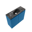 MONDIAZ TURE-DLUX Meuble toilette - 60cm - Jeans - EDEN - vasque Lava - position centrale - sans trou de robinet SW1103912