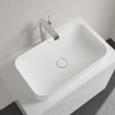 Villeroy & Boch Finion vasque à poser - sans trou de robinetterie 60x35cm - Ceramic+ sans trop-plein stone white SW209544