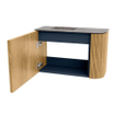 Mondiaz JOYA-DLUX 61.6cm toiletmeubel - ronding rechts kleur Oak - Wastafel FAYE positie Links 1 kraangat kleur Oza. SW1424154