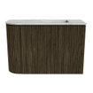 Mondiaz JOYA-DLUX 61.6cm toiletmeubel - ronding links kleur Shadow - Wastafel FAYE positie Rechts Zonder kraangat kleur Glace. SW1422774