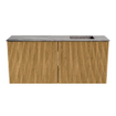 Mondiaz JOYA-DLUX 90cm meuble de salle de bains - couleur Oak - Vasque FAYE position Droite Sans trou de robinet couleur Sombra. SW1424255
