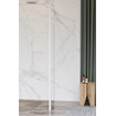 FortiFura Galeria Paroi latérale - 40x200cm - verre clair - 8mm - avec profilé d'angle - Blanc mat SW925297