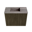 Mondiaz JOYA-DLUX 50cm meuble de salle de bains - couleur Shadow - Vasque FAYE position Gauche 1 trou de robinet couleur Oza. SW1425015