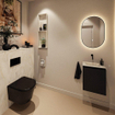 MONDIAZ TURE-DLUX meuble WC 40 cm Urban. EDEN lavabo Ostra position milieu. Sans trou de robinet. SW1104653