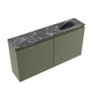 MONDIAZ TURE-DLUX Meuble toilette - 100cm - Army - EDEN - vasque Lava - position droite - 1 trou de robinet SW1103692