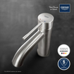 GROHE Essence new Wastafelkraan Opbouw - uitloop 11.6cm - S-size - waste - supersteel SW73264
