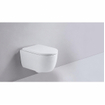 QeramiQ Dely Swirl Toiletset - inbouwreservoir Qeramiq Flush - 35mm zitting - kunststof taupe bedieningsplaat - ronde knoppen - glans wit SW1578459