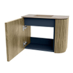 Mondiaz JOYA-DLUX 51.6cm toiletmeubel - ronding rechts kleur Dusk - Wastafel FAYE positie Links 1 kraangat kleur Arena. SW1425755