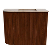 Mondiaz JOYA-DLUX Meuble de salle de bains 51,6cm - arrondi gauche couleur Ruby - Vasque FAYE position Droite 1 trou de robinet couleur Saba. SW1425608