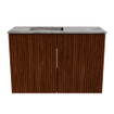 Mondiaz JOYA-DLUX 60cm toiletmeubel - kleur Ruby - Wastafel FAYE positie Links 1 kraangat kleur Sombra. SW1425658