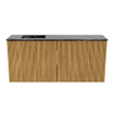 Mondiaz JOYA-DLUX 90cm toiletmeubel - kleur Oak - Wastafel FAYE positie Links 1 kraangat kleur Lava. SW1422147