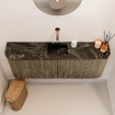 Mondiaz JOYA-DLUX 113.2cm toiletmeubel - ronding links en rechts kleur Dusk - Wastafel FAYE positie Midden Zonder kraangat kleur Lava. SW1423295