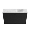 MONDIAZ TURE-DLUX Meuble de toilettes 80 cm Urban. EDEN lavabo Opalo position droite. Avec 1 trou de robinet. SW1104172