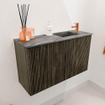 Mondiaz JOYA-DLUX 70cm meuble de toilette - couleur Shadow - Vasque FAYE position Droite 1 trou de robinet couleur Sombra. SW1425188