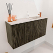 Mondiaz JOYA-DLUX 80cm toiletmeubel - kleur Shadow - Wastafel FAYE positie Rechts 1 kraangat kleur Nata. SW1424956
