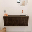 Mondiaz JOYA 100cm meuble de toilette - couleur Walnut - Vasque FAYE position Droite Sans trou de robinet couleur Urban SW1421355
