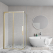 Aqua Vista Lokla paroi latérale - 100x200cm - incl. kit de montage - pour cabine de douche - or brossé SW1413282