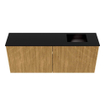 Mondiaz JOYA 100cm toiletmeubel - kleur Oak - Wastafel FAYE positie Rechts 1 kraangat kleur Urban. SW1421204