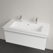 Villeroy & Boch Venticello Lavabo pour meuble avec lavabo au centre 100x50cm avec 2x1 trou pour robinetterie avec trop plein ceramic+ blanc 1025117