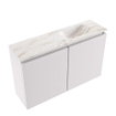 MONDIAZ TURE-DLUX Meuble toilette - 80cm - Cale - EDEN - vasque Frappe - position droite - sans trou de robinet SW1102680