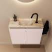 MONDIAZ TURE-DLUX Meuble de toilette 60cm Rosee. EDEN vasque Frappe position milieu. Avec 1 trou de robinet. SW1102947