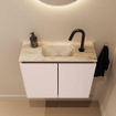 MONDIAZ TURE-DLUX Meuble toilette - 60cm - Rosee - EDEN - vasque Frappe - position centrale - 1 trou de robinet SW1102947