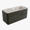 Mondiaz CIRO-DLUX Badkamermeubelset - 110x45x50cm - Solid surface wastafel Frappe - 1 wasbak Rechts - 1 kraangat - 2 lades - Shadow SW1533796