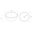 Differnz boomer vasque à poser - diamètre 20x10cm - marbre SW705347