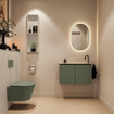 MONDIAZ TURE-DLUX Meuble toilette - 80cm - Army - EDEN - vasque Opalo - position droite - 1 trou de robinet SW1104226