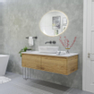 Adema Oval miroir de salle de bain ovale 80x60cm avec éclairage indirect à led avec chauffage du miroir et interrupteur tactile SW494060