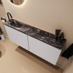 MONDIAZ TURE-DLUX meuble WC 120 cm Cale. EDEN lavabo Lava position gauche. Avec 1 trou de robinet. SW1103697