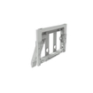 FugaFlow Eccelente Plaque de commande Press avec porte-blocs WC - pour réservoir encastré Geberit UP320 - double chasse - boutons ronds - plastique - incluant 12 blocs WC - blanc mat SW1469343