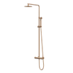 IVY Bond Ensemble de douche pluie - mural - pomme de douche slim 20 cm - douchette stick Cuivre brossé mat PVD SW1032447