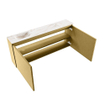 MONDIAZ TURE-DLUX Meuble toilette - 120cm - Oro - EDEN - vasque Frappe - position gauche - 1 trou de robinet SW1102908