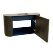 Mondiaz JOYA-DLUX 73.2cm toiletmeubel - ronding links en rechts kleur Shadow - Wastafel FAYE positie Midden Zonder kraangat kleur Saba. SW1425162
