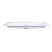 Arcqua Mira Lavabo encastré - 121x46x1.5cm - vasque simple - sans trou de robinet - marbre de synthèse - blanc brillant SW1581383