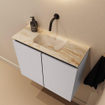 MONDIAZ TURE-DLUX 60cm toiletmeubel Cale. EDEN wastafel Frappe positie midden. Zonder kraangat. SW1102683