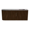 Mondiaz JOYA-DLUX 101.6cm toiletmeubel - ronding links kleur Walnut - Wastafel FAYE positie Rechts 1 kraangat kleur Sombra. SW1424751