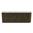 Mondiaz JOYA-DLUX Meuble de salle de bains 111.6cm - arrondi droite couleur Shadow - Vasque FAYE position Gauche 1 trou de robinet couleur Ostra. SW1423075