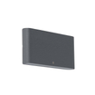 QAZQA Batt applique murale - 17,5x9x3 cm - LED incluse - IP65 - gris foncé mat SW1187198