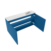 MONDIAZ TURE-DLUX Meuble toilette - 100cm - Jeans - EDEN - vasque Ostra - position droite - 1 trou de robinet SW1104875