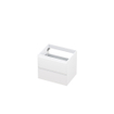 INK Meuble sous-lavabo - 60x45x52cm - 2 tiroirs - sans poignées - laqué MDF - blanc haute brillance SB1240402